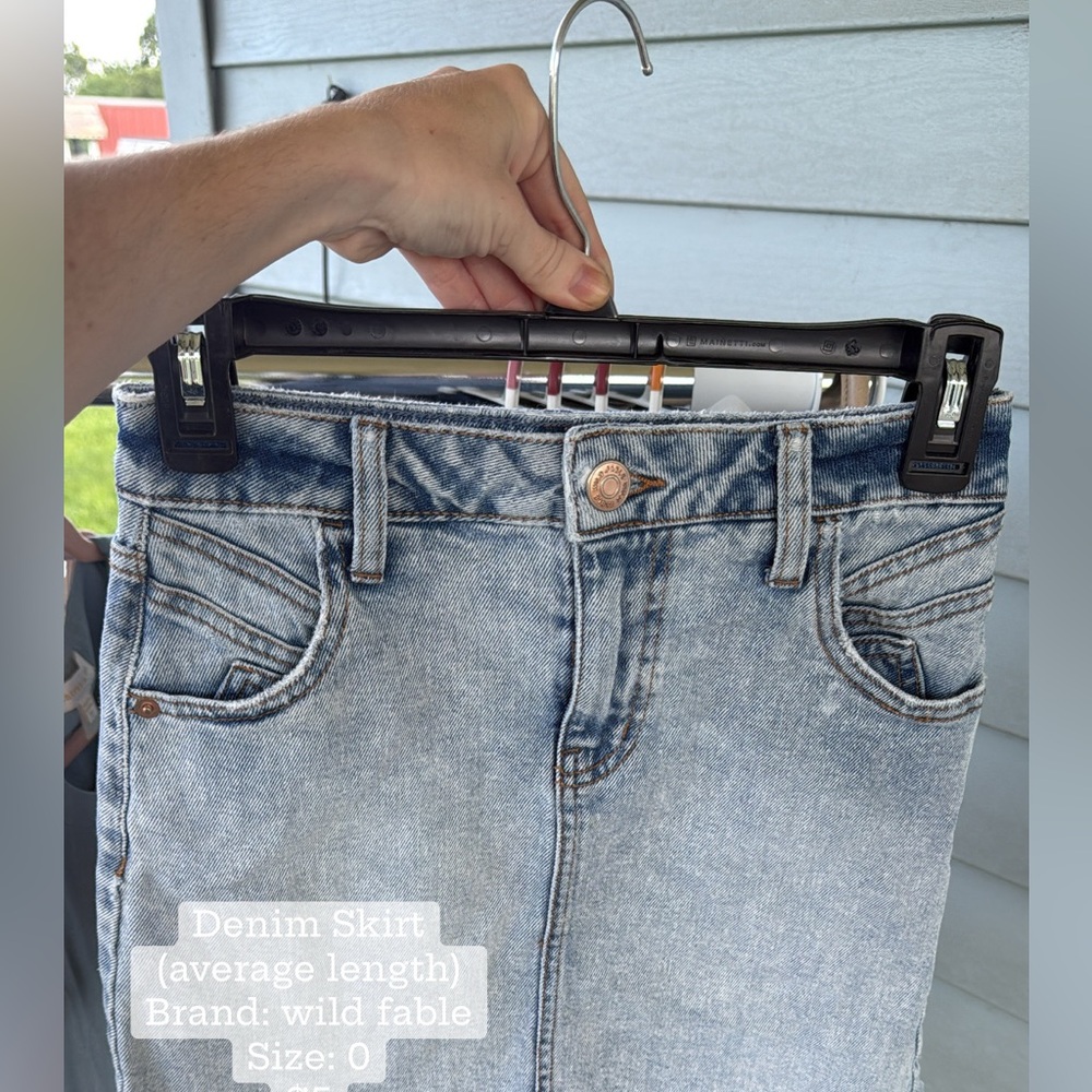 Wild Fable Denim Skirt light blue